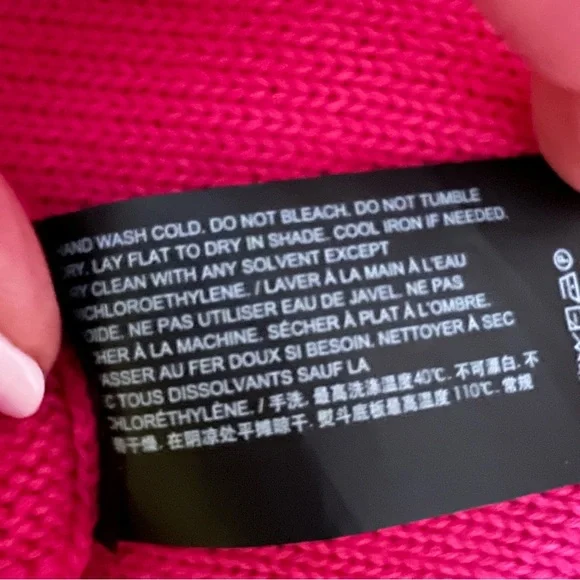 Theory S Cashmere Cotton Crew Neck Pink Cable Knit Sweater Preppy Casual Worn 1x - Picture 3 of 6